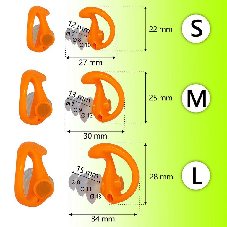 Dimensions bouchon anti-bruit ALVIS Mk2